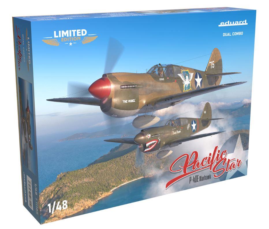 Eduard Kit  11185  1/48 Scale P-40E WARKAWK Pacific Stars Duel Combo HELL IN THE PACIFIC