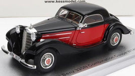 Kess 1:43 Scale Mercedes Benz - 320W (W142) Combination Coupe 1938 - Black / Red - 250pcs Ltd