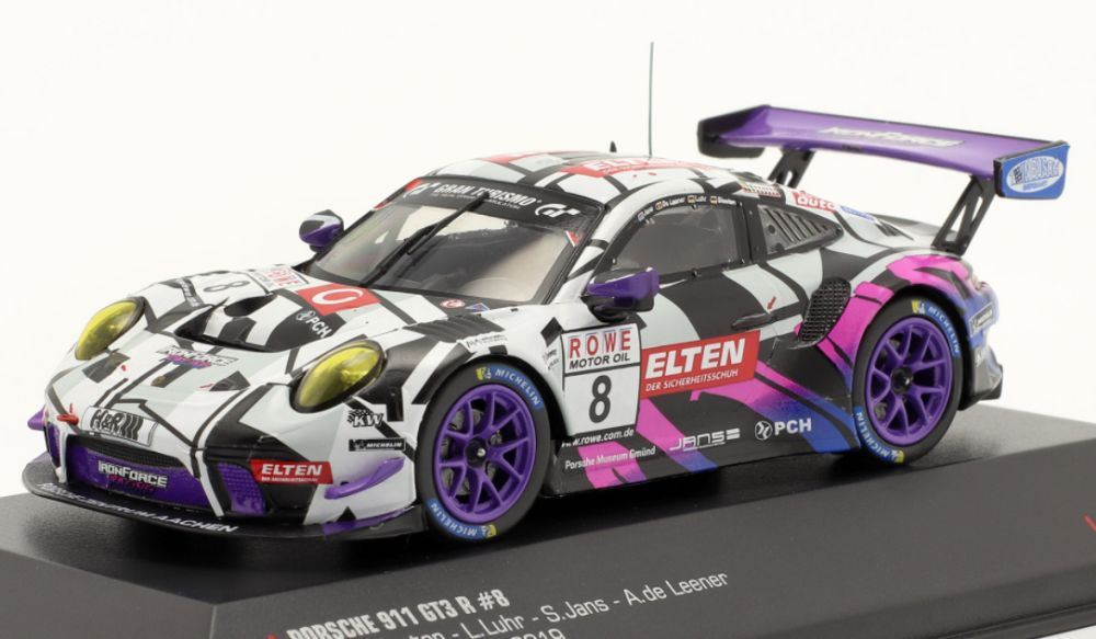 IXO 1:43 Scale Porsche 911 GT3 R #8 VLN2 Nurburgring 2019 Iron Force