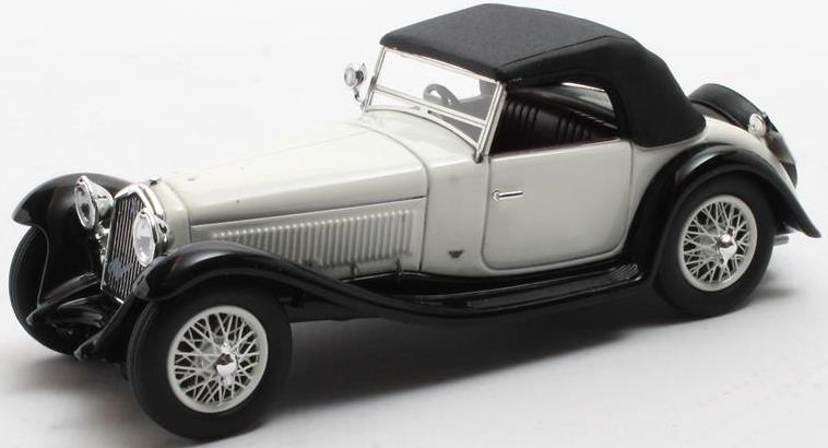 Matrix 1:43rd Scale Alfa Romeo 6C 1750SV Figoni Closed White Black 1932