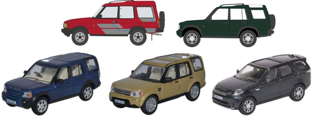 Oxford Diecast 1:76 Scale Land Rover Discovery 5 Piece Set 1/2/3/4/5