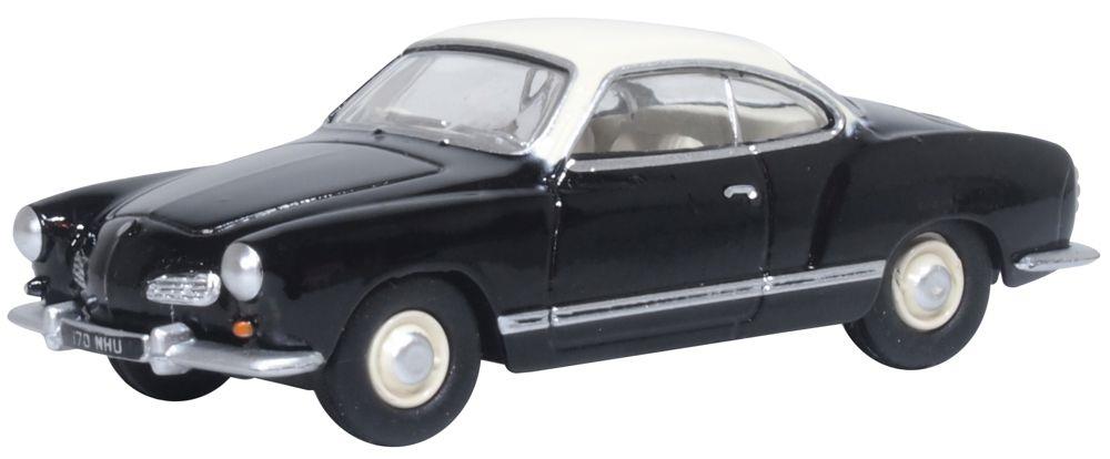 Oxford Diecast 1:76 Scale VW Karmann Ghia Black/Lotus White