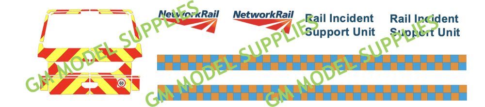 GM Model Supplies 1:76 Scale VW T5 Decal Conversion Kit 'Network Rail Livery'