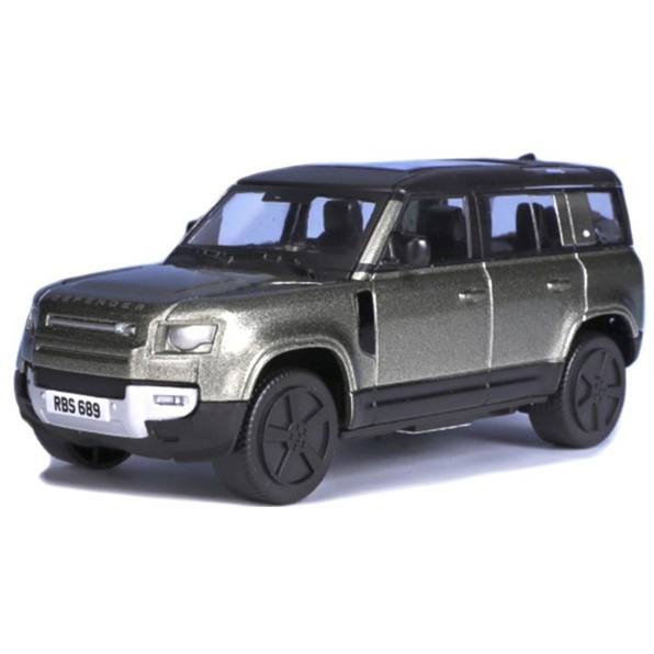 Burago 1:43 Scale Land Rover Defender 110 Silver/Beige
