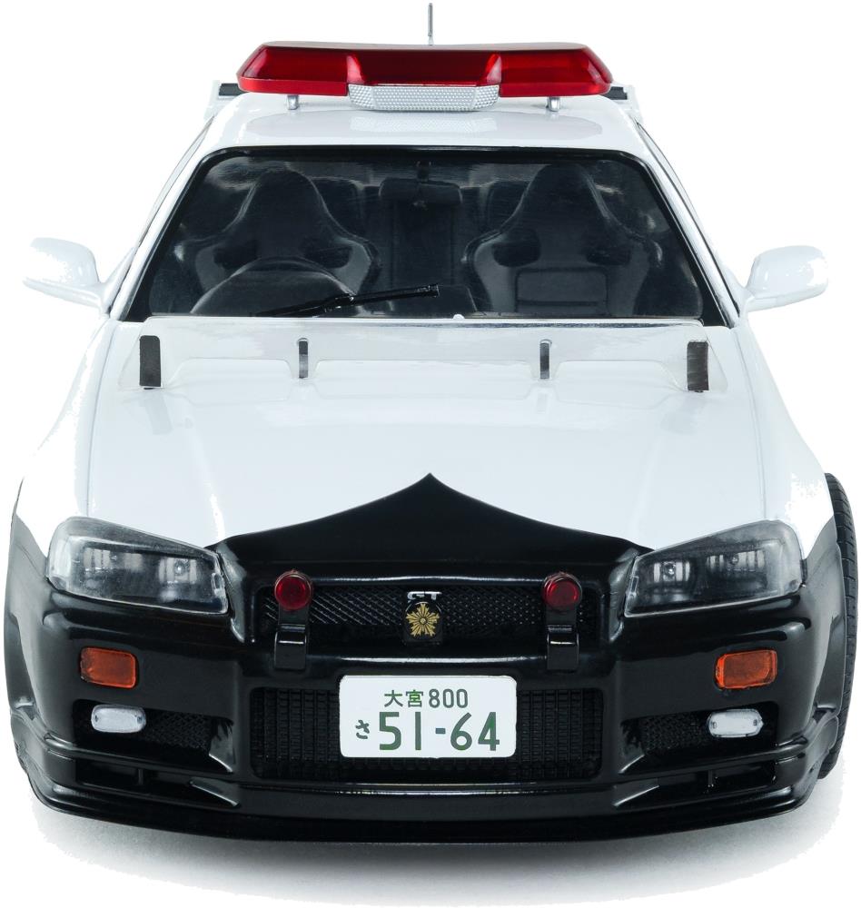 Solido  1:18th Scale Nissan Skyline GT-R (BNR34) Japanese Police White 1999