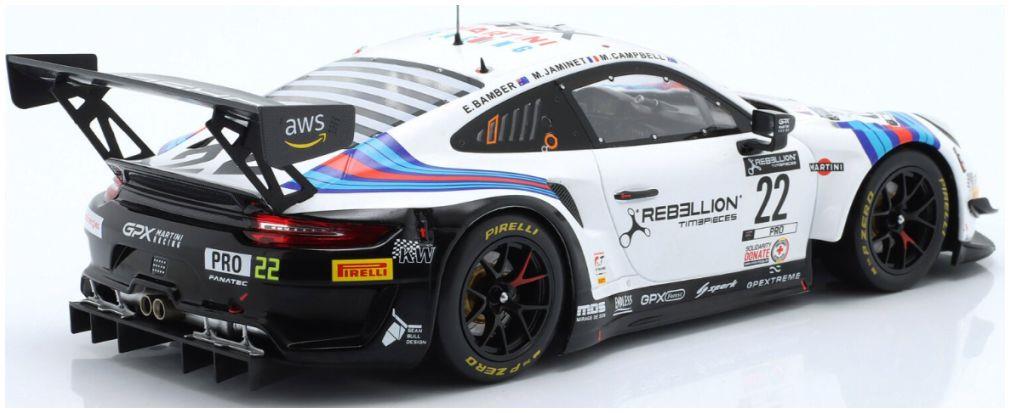 IXO 1:18 Scale Porsche 911 GT3 R #22 24h Spa 2021 Martini Racing GPX Bamber/Campbell/Jaminet