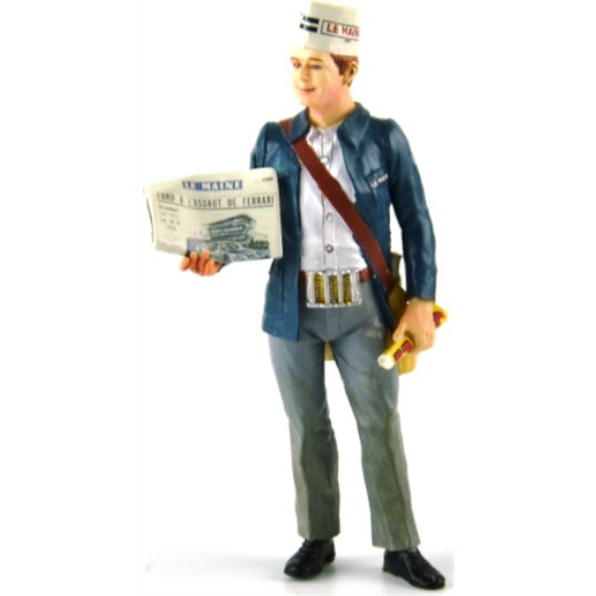 LE Mans Miniatures 1:18 Scale Joseph Vendeur de Journaux 'Le Maine Libre du 18-19 June 1966' Figure