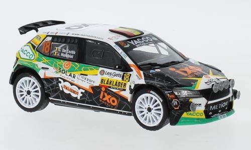 IXO 1:43 Scale Skoda Fabia R5 EVO No.18 Rallye Condroz 2019 C. De Cecco/J.Humblet