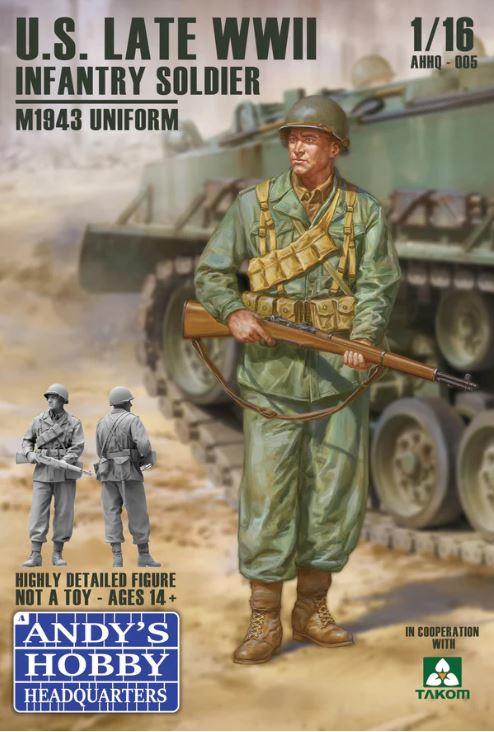 Andys Hobby Headquarters AHHQ005 1/16 Scale US ARMY INFANTRY WW2/KOREAN WAR