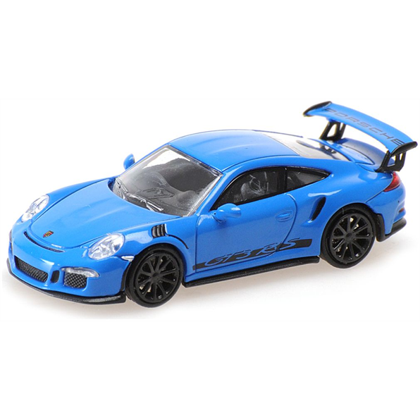 Minichamps 1:87 Scale Porsche 911 GT3 RS 2015 Blue w/Stripes