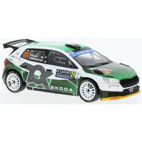 IXO 1:43 Scale Skoda Fabia #24 WRC2 Rally Monte Carlo 2023 N.Gryazin/K.Aleksandrov