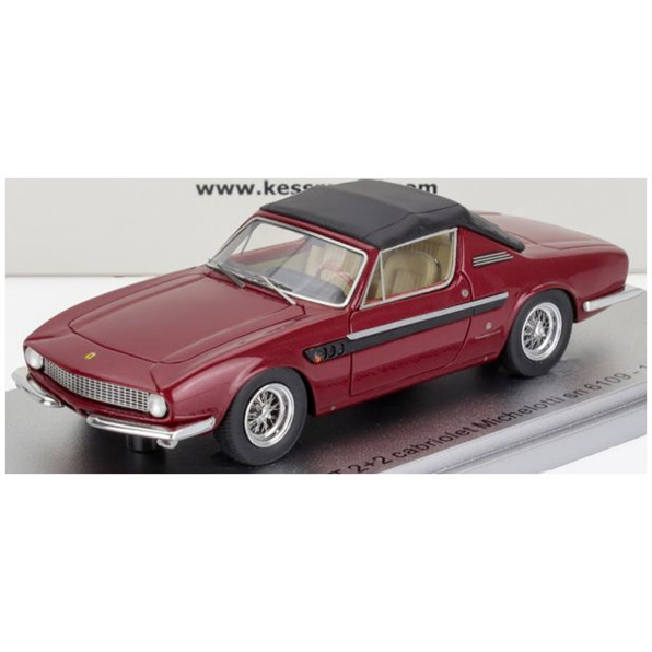 KESS 1:43rd Scale Ferrari 330 GT 2+2 sn.6109 Bordeaux/Black Michelotti Cabrio Closed 1964