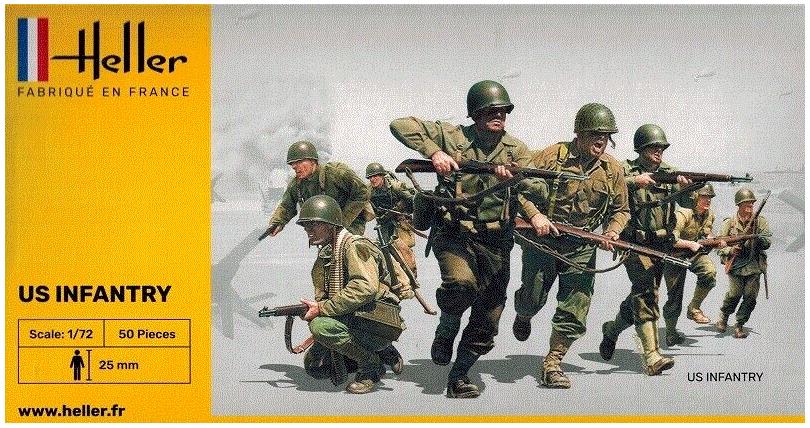 Heller 49601 1/72 Scale WW2 US Infantry