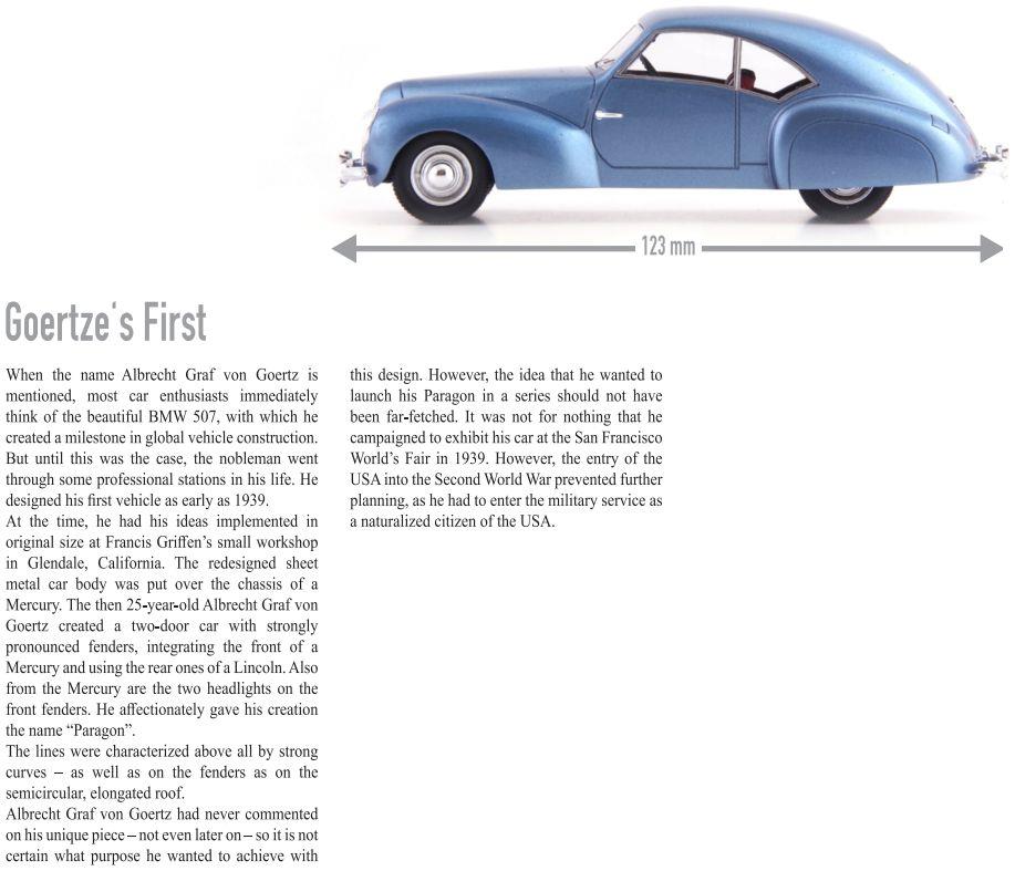 Autocult 1:43 Scale Mercury Paragon Blue