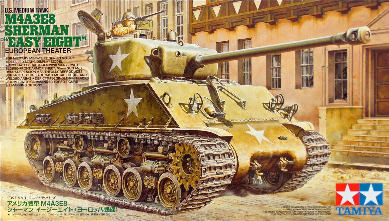 Tamiya 1/35 Scale 35346 SHERMAN EASY 8 EURO THEATRE