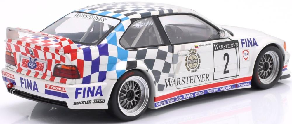 IXO 1:18th Scale BMW M3 E36 GTR #2 ADAC GT Cup Champion 1993 Johnny Cecotto