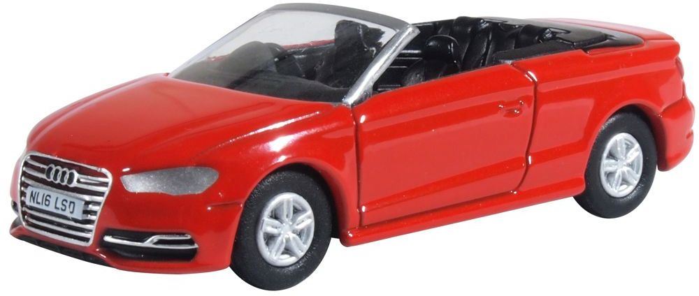 Oxford Diecast 1:76 Scale Audi S3 Cabriolet Misano Red