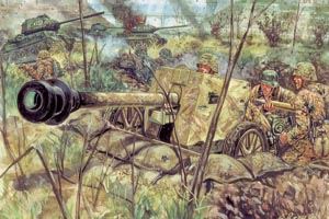 Italeri 1:72 Scale WWII German PAK40 at Gun w/Servants