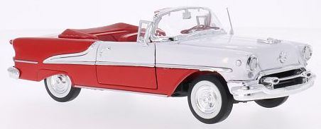 Welly 1:24 Scale Oldsmobile Super 88 Conv 1955 - Red/White