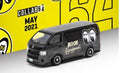 Tarmac Models 1:64 Scale Toyota Hiace Widebody 'Mooneyes' Black