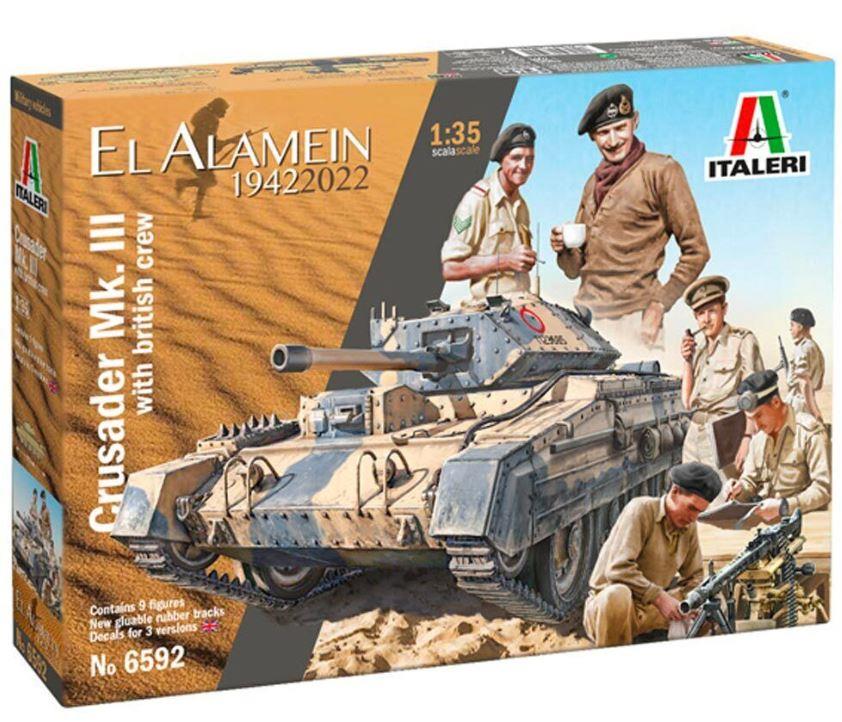 Italeri  6592 1/35 Scale Crusader MK.III w/British Tank Crew Model Kit