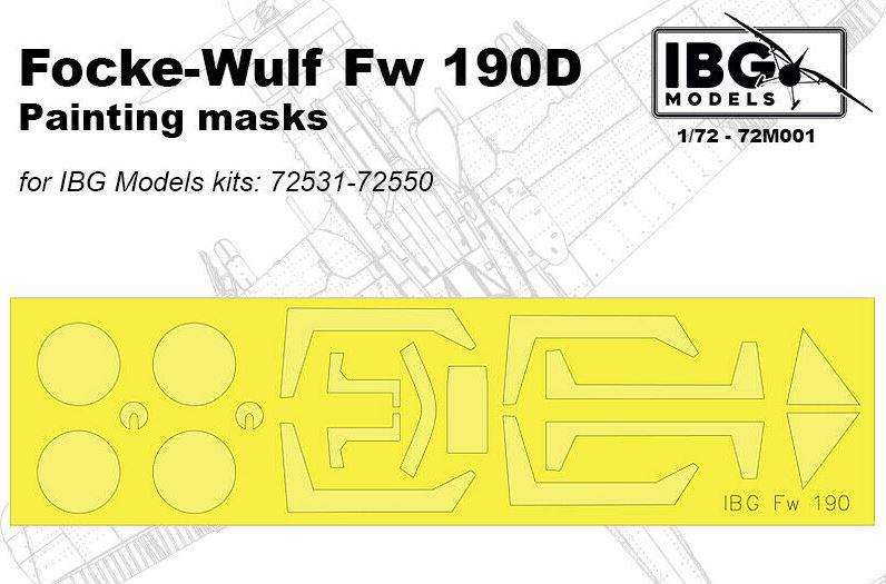 IBG 1/72 Scale Fw 190D Painting Masks set 72M001