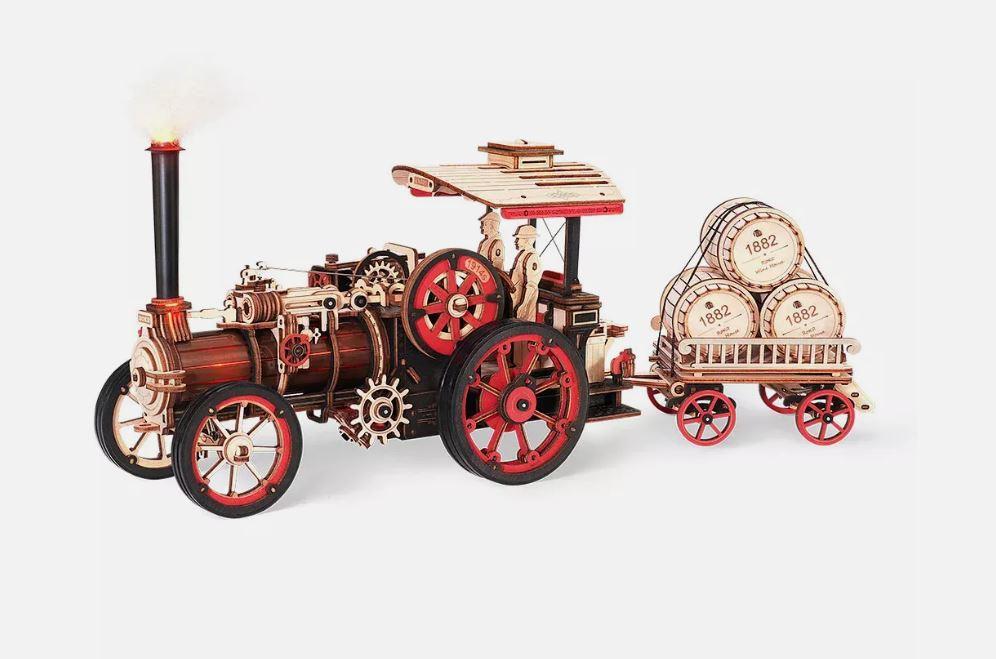 Rolife LKA01 Steam Engine Mechanical 3D Wooden Puzzle Craft