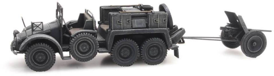 Artitec H0 Scale WM Kruppprotze + 37Cmpak Grau 1:87 Ready-Made, Painted