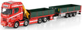 WSi 1:50th Scale Scania S Highline CS20H Riged 8x2 Flatbed Drawbar Trailer 3 Axle w/Palfinger PK 480