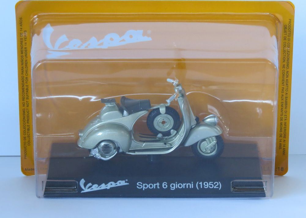 Atlas Editions 1:18 Scale Vespa Sport 6 GIORNI - 1952 Vespa Collection in 1:18