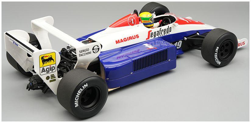 Tecnomodels  1:18th Scale Toleman TG 184 1984 British GP #19 Ayrton Senna w/Driver