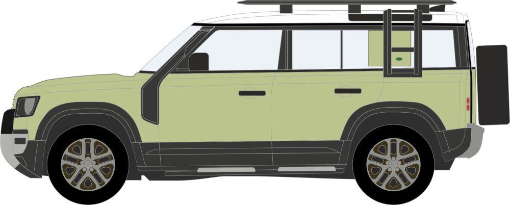 Oxford Diecast 1:76 Scale New Defender 110 Pangea Green
