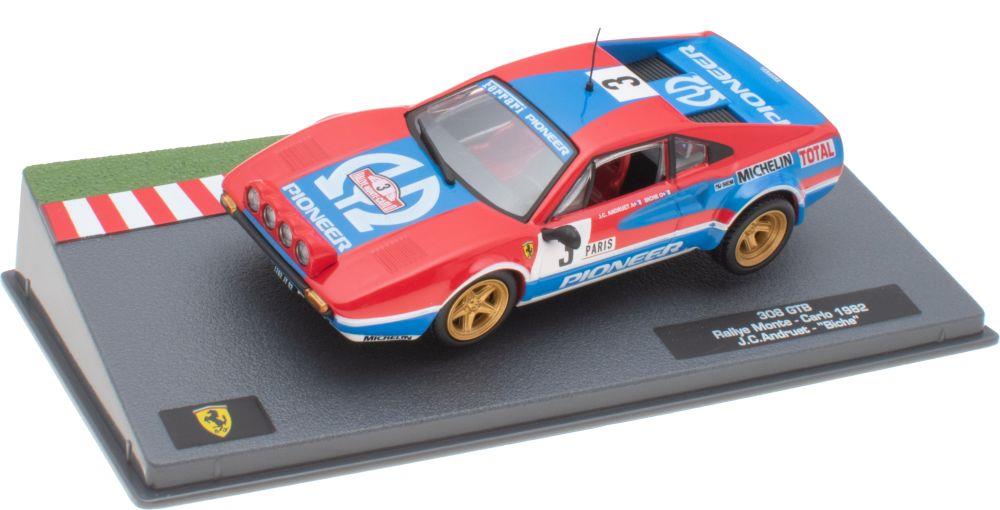 Atlas Editions 1:43 Scale Ferrari 308 GTB MC82 Andruet Cased - Ferrari Racing Collection