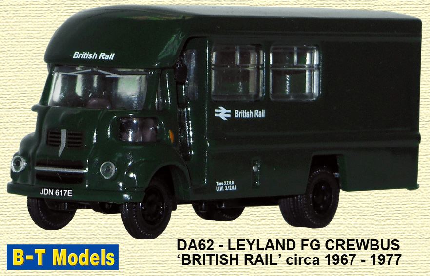 B-T Models 1:76 Scale Leyland FG Crewbus - British Rail (Green)