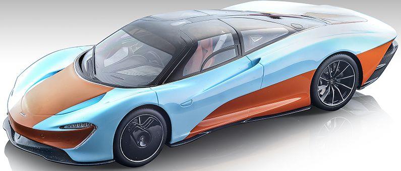 Tecnomodels� 1:43 Scale McLaren Speedtail Light Blue/Orange 2020 (Limited Edition 39 pcs)