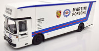 IXO/CMR 1:18 Scale Mercedes O317 Porsche Race Transporter Martini 1968 White