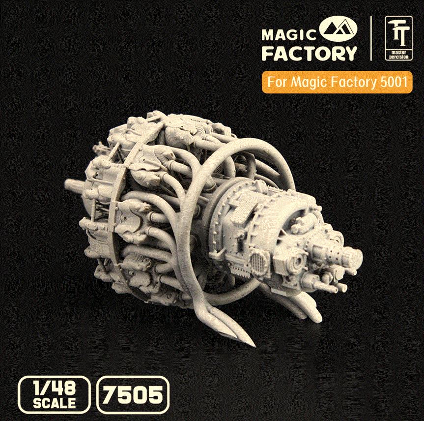 MAGIC FACTORY MF7505 1/48 Scale P&W R2800 Engine Separate Display Version (3D printed)