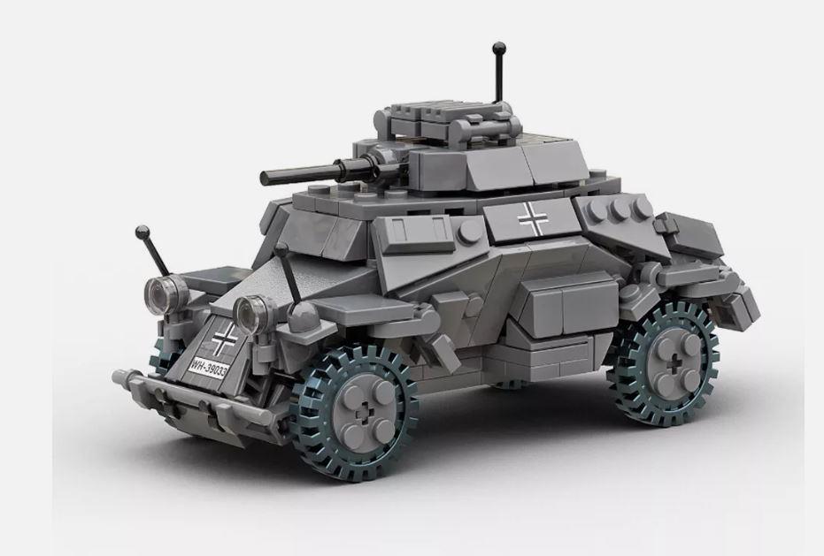 Build Army B0222 1/33 Scale Sd.Kfz.222 Armoured Vehicle Brick Model 318pcs