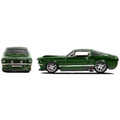 Burago 1:64 Scale Ford Mustang Gt 1967 - Dark Green/White