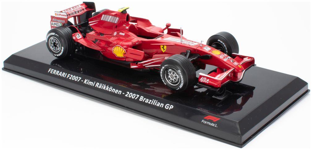 Atlas Editions 1:24 Scale Ferrari F2007 - Kimi Raikkonen 2007 Brazil Cased - 1:24th Scale F1 Collection