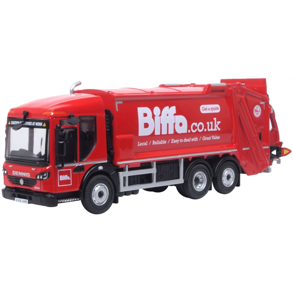 Oxford Diecast 1:76 Scale Biffa Dennis Eagle Olympus Refuse Truck