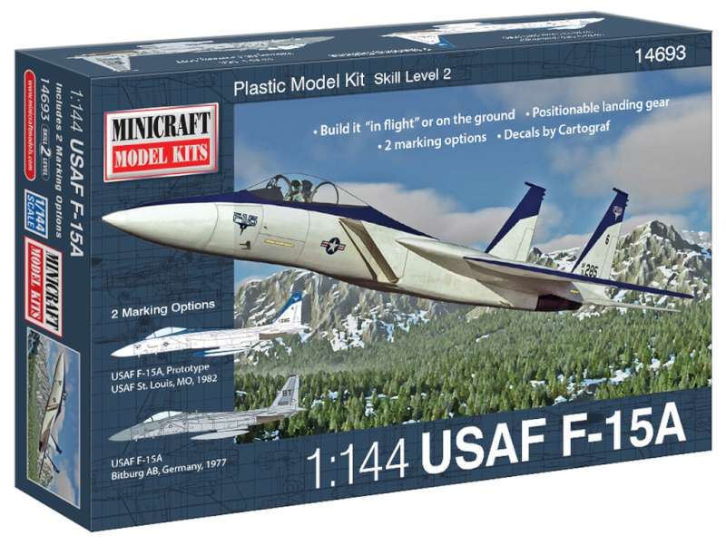 Minicraft Models 1:144 Scale F-15A USAF with 2 Marking Options