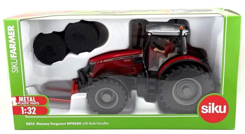 Siku  1:32nd Scale Massey Ferguson MF 8680 w/Bale Handler