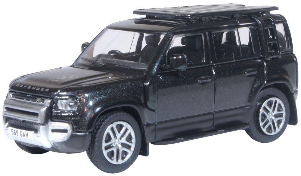 Oxford Diecast 1:76 Scale New Defender 110 Explorer Santorini Black