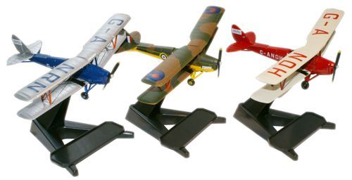 Oxford Diecast 1:72 Scale DH Tiger Moth 'Glasmoth' Set (3pcs)