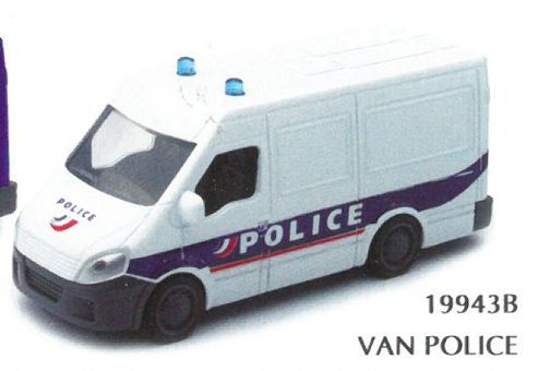 New-Ray 1:43 Scale Van Police (Asst #19913R)