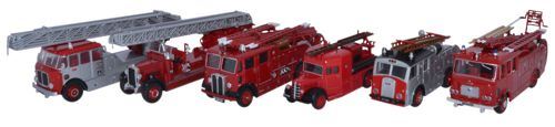 Oxford Diecast 1:76 Scale 6Pc London Fire Brigade 150th Anniv. WLG/T