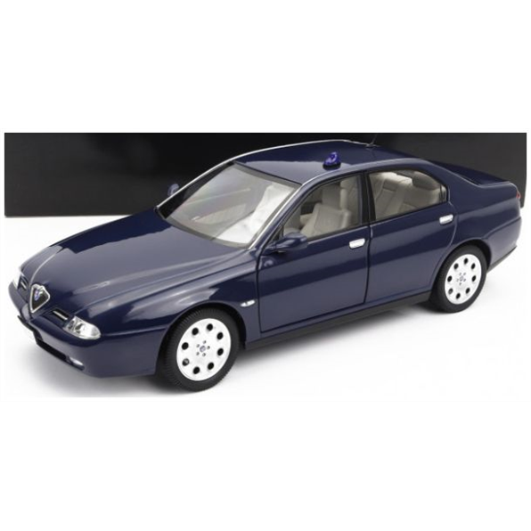 Mitica 1:18 Scale Alfa Romeo 166 2.5 V6 Police 1998 w/Carabinieri Decals + Flashing Light