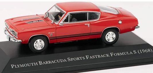 Atlas Editions 1:43rd Scale Plymouth Barracuda Sports Fastback - Red (1968)