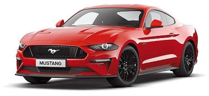 Minichamps 1:87 Scale Ford Mustang - 2018 - Red